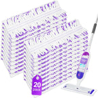 20 Count Disposable Power Mop Refills Compatible with Swiffer Power Mop Multi-Surface Floor Mop and Power Mop Wood Mop Mop Refills Replacement Pads for Floor Cleaning