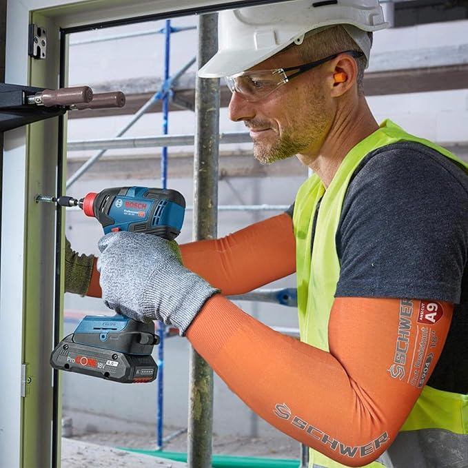 Schwer PRO-SKIN ANSI A9 Cut Resistant Arm Sleeves for Men & Women, 18in Puncture Resistant Arm Protectors for High Risk Work