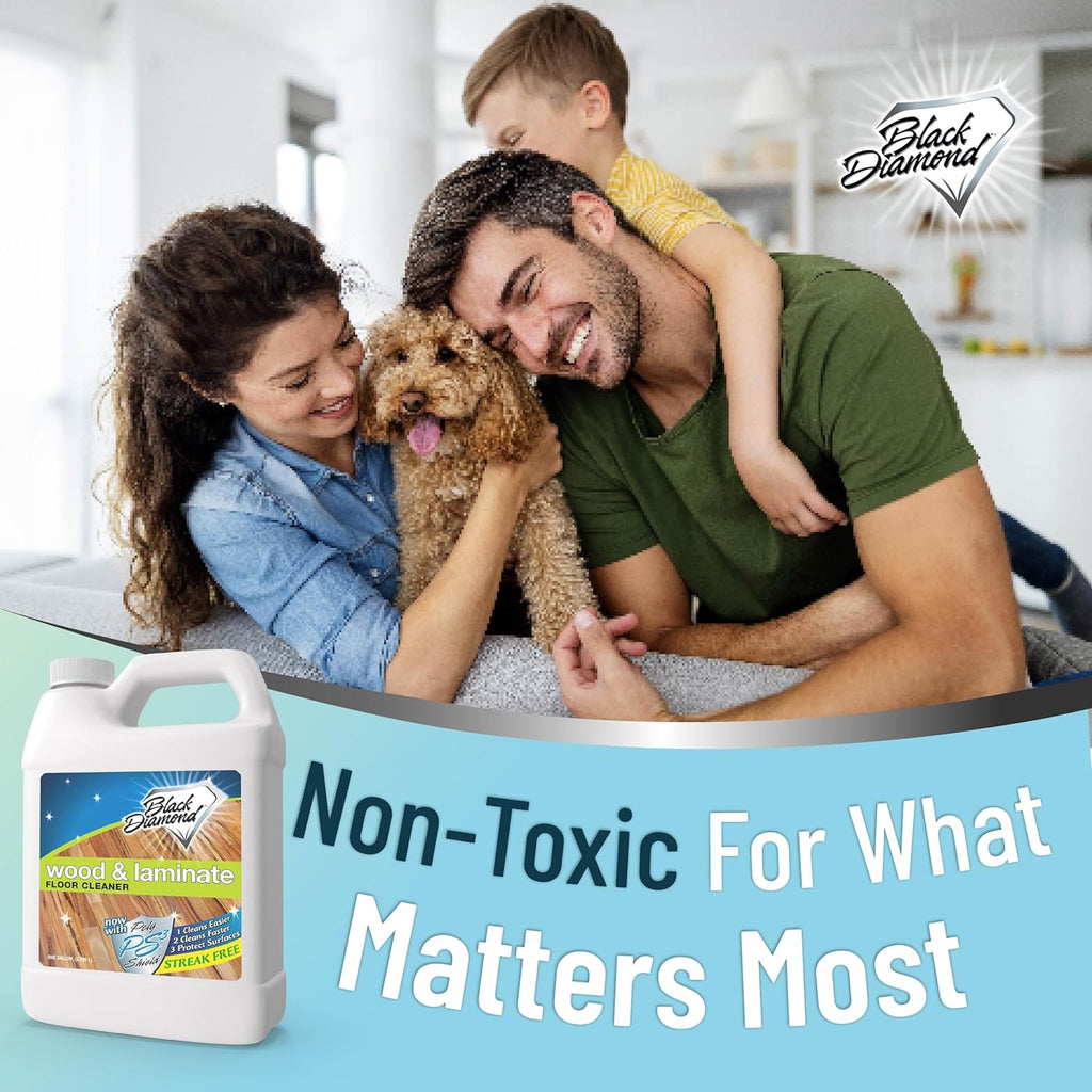 Black Diamond Stoneworks Wood, Laminate, Hardwood & Luxury Vinyl Floor Cleaner – Multi-Purpose Mopping Solution for a Streak-Free Clean (128 Fl Oz) refill.