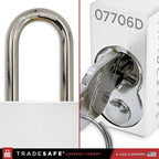 TRADESAFE Lockout Tagout Locks Set - 10 Silver Aluminum Loto Locks, Lock Out Tag Out Padlocks Keyed Alike, 2 Keys Per Lockout Padlock, OSHA Compliant