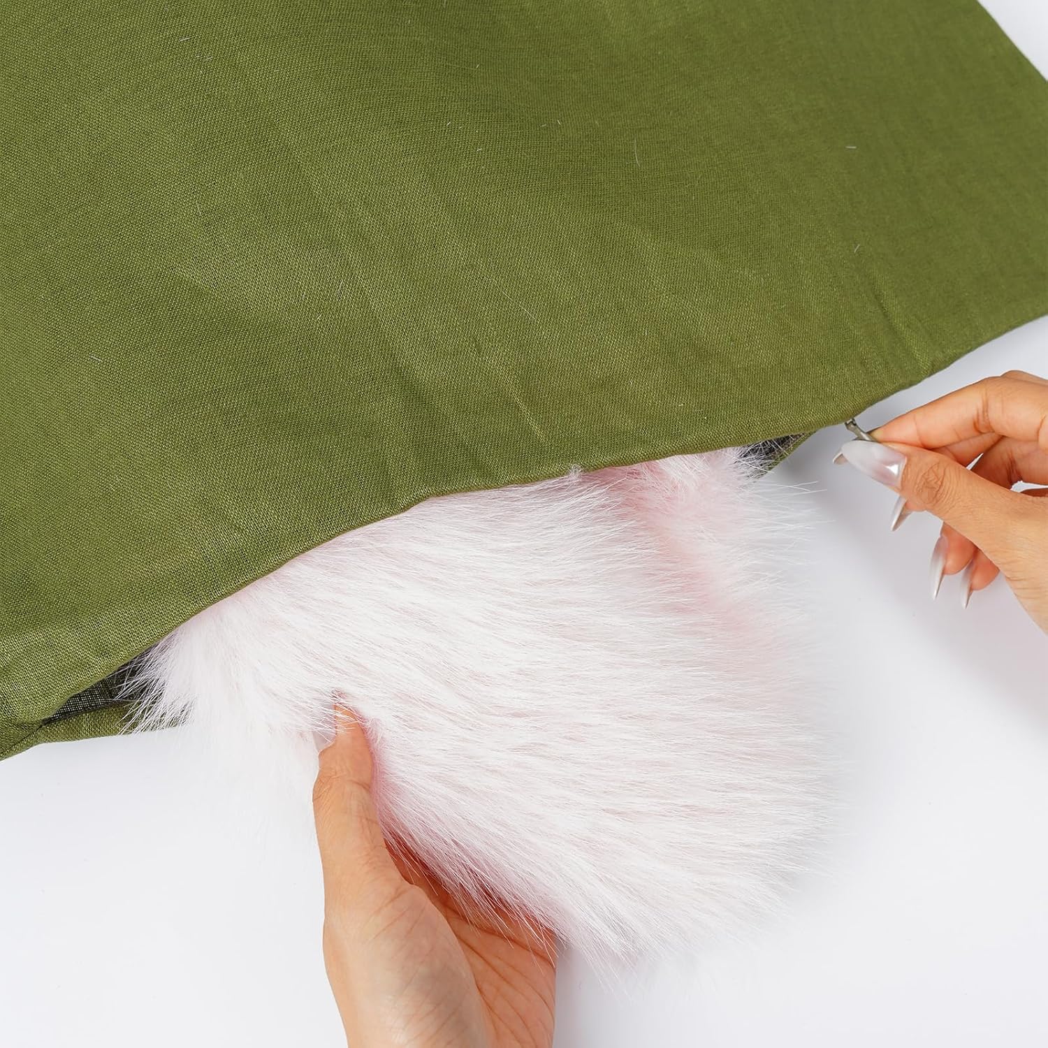 Linen Hanging Laundry Bag, Over The Door Laundry Hamper for Dirty Clothes, Drawstring Closure with Bottom Zipper, Army Green