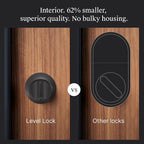 Level Lock (Matter) Smart Lock - World's Smallest, Most Beautifully Designed Matter-Over-Thread Deadbolt - Level App for iOS & Android | Works with Apple Home (Matte Black)