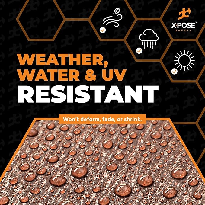 Xpose Safety Super Heavy-Duty 10' x 12' Brown Poly Tarp (2-Pack) - 16 Mil Waterproof & UV Resistant, Rip-Proof with Reinforced Edges & Grommets