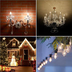 25 Pack C7 Christmas Light Bulbs Nightlight Bulb Vintage Clear Replacement Bulbs for Christmas Village Houses, Xmas Tree, Night Lights, Window Candle & String Light Bulbs Replacement, E12 Base, 5W