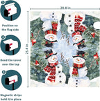 Kawani Winter Magnetic Snowman Trees Snow Mailbox Covers - Standard Size 25.5x21 Inch - Xmas Holiday Post Letter Box Cover for Garden Yard Decor