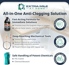 Ultimate Drain Solution Instant Power Hair & Grease Drain Cleaner Opener 2L Bundle with Drain Snake Hair Drain Clog Remover, and Protective Gloves