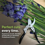 Professional Hand Pruners (Small/Medium) - Ergonomic Non-Slip Garden Shears, Heavy Duty Handheld Plant Trimmer, High Carbon Steel Blades Flower Cutter, Pruning Shears for Gardening and Harvesting