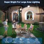 ledmo 150W LED 360° Rotatable Flood Lights, Outdoor Adjustable Head Exterior Lighting Fixture, 5000K Waterporof Commercial Security Wall Pack for Yard, Garage, Barn, House, 4 Pack