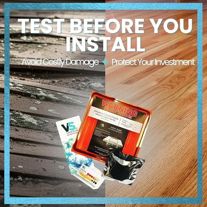 Vapor Score Moisture Tester for Concrete Slab, Calcium Chloride Test Kit – Easy-to-Use Water Damage Detector and Moisture Analyzer (3-Pack)