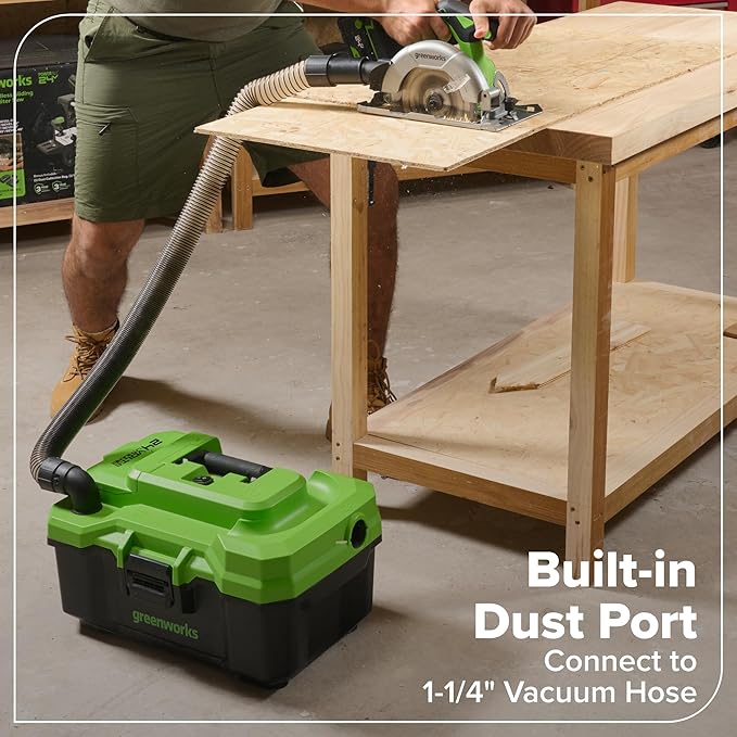 Greenworks 24V Cordless Brushless 5PCs Combo, Drill/Driver +Impact Driver +6.5" Circular Saw +Oscillating Tool +200LM Flashlight, 2.0Ah + 4.0Ah Batteries (24,000mAh Power Bank) and 65W USB-C Charger