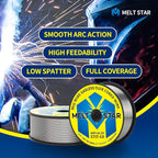 Flux Core Welding Wire, E71T-GS .035" 2-Pound Spool Gasless Mild Carbon Steel Mig Welding Wire - 1Pack