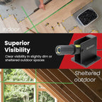 ML-300 Green Crosshairs Laser Line Generator for Indoor & Outdoor Large-Scale Cutting, Alignment, Construction, Module Projector, Waterproof, Type-C Charging, Magnetic Base, Class 1 product