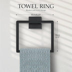 Matte Black Bathroom Hardware Accessories Set 5-Pieces Black Towel Bar Set Stainless Steel Towel Holder Set 16 Inch Towel Bar,Towel Racks Set for Bathroom Wall Mounted