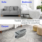 Carpet and Upholstery Cleaning Brush,Carpet Scrubber Stiff Bristle Detailing Scrub Brushes,Interior Leather Brush for Car and Home (Gray)