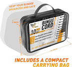 Heavy Duty Bungee Cords with Hooks - 10 Piece 18 Inch Bungie Cords Set