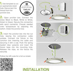 ASD 6 Pack LED Recessed Lighting 4 Inch 9W, 5 CCT 2700K-5000K CRI90+, IC Rated Ultra Thin Dimmable Ceiling Lights with J Box, Canless Wafer Downlight, Round Slim Panel Light, Energy Star ETL, Nickel