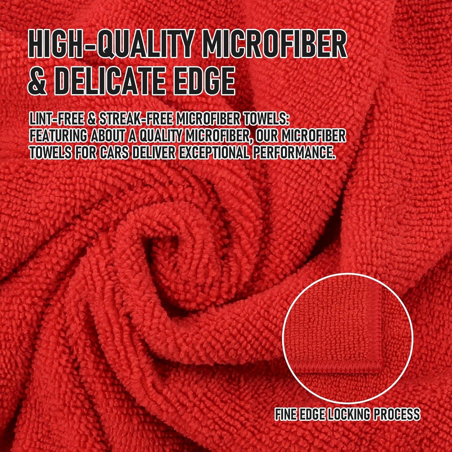 Tricol Clean Microfiber Cleaning Cloth, 16in*16in, 12 Pack Ultra-Thick Cleaning Rags, Super Absorbent, Lint Free & Streak Free Cleaning Towels for Car, House, Kitchen, Office