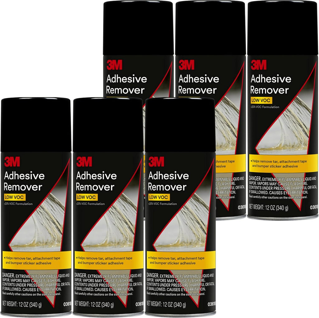 3M Adhesive Remover 12 oz (Pack of 6) – Low VOC, CARB Compliant, Fast-Acting Residue-Free Solvent Removes Adhesives, Stickers, Tape, Tar & Wax – Safe on Automotive Paint, Glass & Vinyl