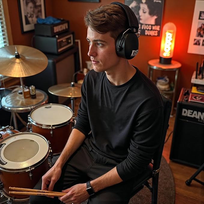 DECIBEL DEFENSE Professional Safety Ear Muffs 37dB NRR - The HIGHEST Rated & MOST COMFORTABLE Ear Protection for Shooting & Industrial Use - THE BEST HEARING PROTECTION GUARANTEED (EXTRA LARGE)