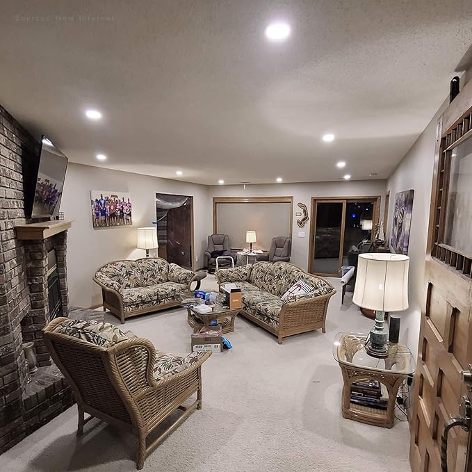 TORCHSTAR 12-Pack 4 Inch Ultra-Thin LED Recessed Lighting with J-Box, 4000K Cool White, 10W Dimmable 700lm Brightness LED Downlight, ETL & Energy Star Listed