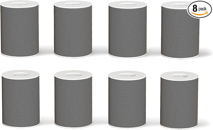 Frizzlife FF1080 Faucet Extender 8pcs Replacement Cartridge, 8pcs Carbon Fiber