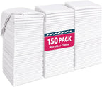 White Microfiber Towels- 150 Pack, Microfiber Cleaning Cloths Bulk, Microfiber Towels for Cars, Cleaning Rags (12x12 inches)