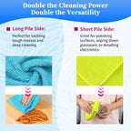 FIXSMITH Microfiber Cleaning Cloth - Pack of 48, Multi-Functional Cleaning Towels, Size: 12 x 16 in, Highly Absorbent Cleaning Rags, Lint-Free, Streak-Free Cleaning Cloths for Car Kitchen Home Office