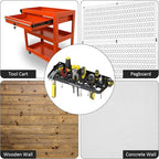 UNITEDPOWER Wall Mount Tool Storage Rack, Screwdriver Holder, Pliers Organizer, Wrench Utility Shelf, 51 Holes for Variety of Small Hand Tools, Workshop, Shed, Garage, Home