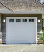 LIT-PaTH Small Outdoor LED Wall Lantern with Dusk to Dawn Photocell, 5000K Daylight White, 9.5W, 800 Lumen, Aluminum Housing Plus Glass, Outdoor Rated, 1-Pack, Black