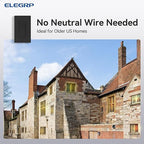 ELEGRP Dimmer Light Switch for 300W Dimmable LED/CFL Lights and 600W INC/HAL Bulbs, Single Pole/3-Way LED Slide Dimmer Light Switch, Wall Plate Included, UL Listed, 5 Pack, Black