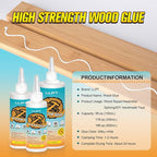 LLPT Wood Glue 16.9 Ounce | Dried Clear Ultimate Waterproof Wooden Super Glue Exterior | All Purpose Wood Adhesive | Heavy Duty for Woodworking Projects Repairs and DIY (LWG500)