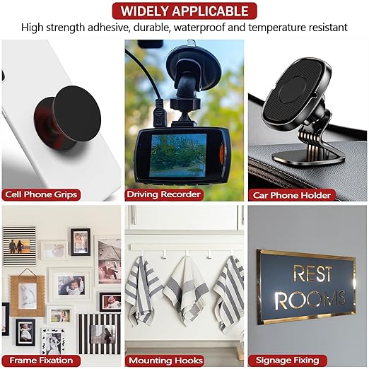 3M Double Sided Adhesive Pads Heavy Duty VHB 2" x 2" 0.025in Thick 40 PCS Black 5925 Square Sticky Mounting Foam Tape Strong Adhesive for Car Décor Home Office Logos