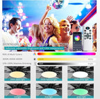 52inch Black Ceiling Fans with Lights and Remote/App Control, Low Profile Ceiling Fan with Light and 6 Double-Side blades, Flush Mount, LED/RGB Dimmable DC Reversible Modern Ceiling Fan for Bedroom