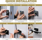 Mega Handles Prime Passage Lever Door Handle for Closet or French Doors, Single Side Door Levers, Fits All Standard Door Sizes, Covered Screws Included - Matte Black (1 Pack) 5"