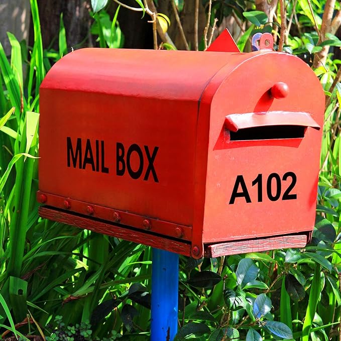 Outus 8 Sheets Vinyl Letter Stickers Self Adhesive Mailbox Numbers Alphabet Stickers Stick on Letters for Christmas Stockings Scrapbook Bulletin Board School Business(2 Inch,Black)