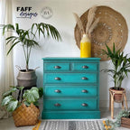 Dixie Belle Paint Company Chalk Finish Furniture Paint - Mermaid Tail (8oz) - Matte Aqua Green Chic Chalk Mineral DIY Furniture Paint