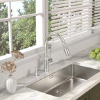 Lava Odoro Chrome Soap Dispenser for Kitchen Sink, Modern Brass Built in Countertop Pump Dispenser with 18 Oz Refillable Bottle, Kitchen Soap and Lotion Dispenser Spot-Free, Chrome, KSD-21