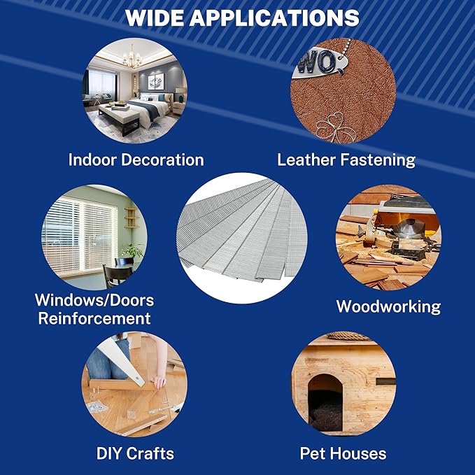 WORKPRO 1200 Count 18 Gauge Brad Nails, (2＂,1-1/2＂,1-1/4＂,3/4＂), Universal Brad Nail Gun Nails for Pneumatic & Electric Brad Nailers