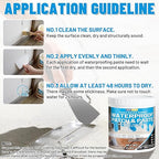 Waterproof Patch & Seal Rubberized Sealant Paste, 2.2lbs Anti-Leakage Clear Waterproof Paste Invisible Indoor & Outdoor Repair for Curved and Vertical Surfaces Wood, Tile, Stone, Roofs, Wall