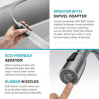 KRAUS Coda 2-Function Single Handle Pull Down Kitchen Faucet in Spot-Free Stainless Steel, KPF-1626SFS