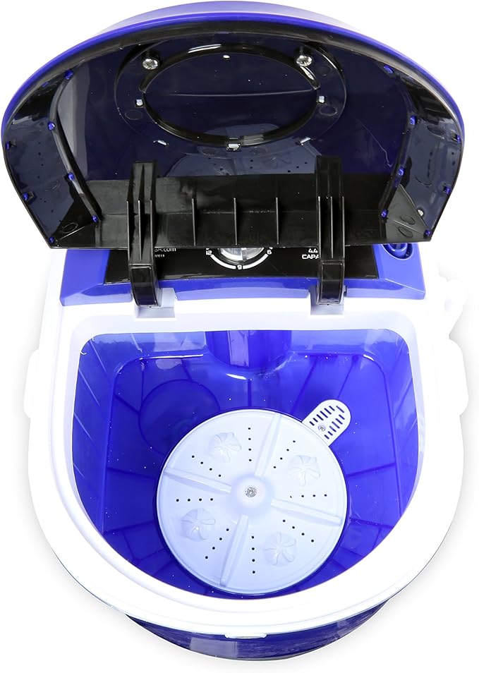 PURE CLEAN PUCWM11.7 Compact Home Washing Machine-Portable Mini Laundry Clothes Washer, Blue