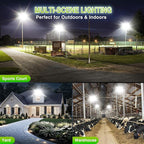 STASUN 300W LED Flood Light, Mini Series Outdoor Floodlight, 30000LM 6000K Daylight White, IP66 Waterproof, 3 Adjustable Heads, Exterior Flood Lights for Backyard, Driveway, Garage, Patio, Barn