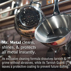 Mr. Metal Metal Polish Liquid All Metal Multipurpose Cleaner, Non-Abrasive, Instant Sterling Silver Cleaner, Brass and Stainless Steel Cleaner, Grime and Tarnish Remover, Chrome Silver Polish, 8 oz