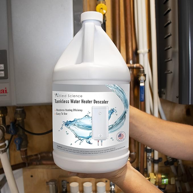 Tankless Water Heater Flush Kit with Gallon Liquid Descaling Solution and 1/6HP Extra Strength Pump