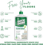 Quick Shine Multi Surface Floor Cleaner & Floor Polish w/Clean Shine Technology 2-27oz Bottles | Use on Hardwood, Laminate, Luxury Vinyl Plank, Tile & Stone | Safer Choice Formulas