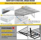 2-Pack 2x3ft Adjustable Garage Wall Shelving 560lbs Load Capacity Heavy Duty Wall Mounted Storage Shelf Metal Floating Shelves for Garage(White)