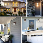 GRUENLICH Dusk to Dawn Outdoor Wall Lantern, Exterior Wall Sconce Light Fixture, Outside Porch Lighting with Clear Glass for House, Patio, Bronze, 2 Pack