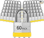 Padlocks Keyed Alike, Pack of 60, Laminated Steel Keyed Lock (1-9/16", 40mm), Padlocks with Same Key, Normal Shackle, for Toolbox, Locker & StorageUnit or More