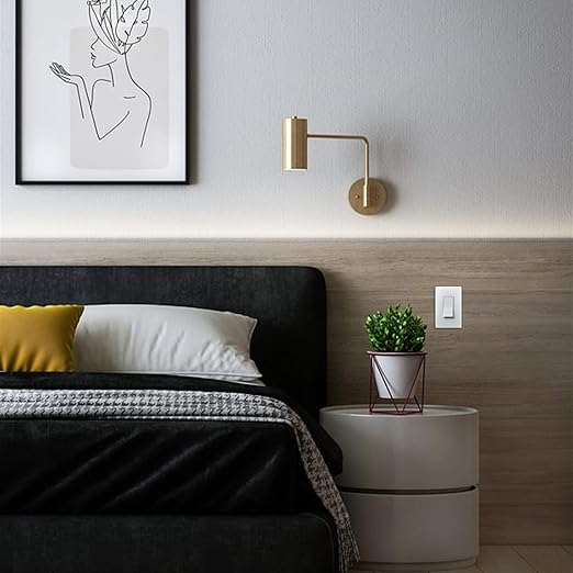 Legrand radiant TM873WCC10 15 Amp Rocker Wall Switch, 3-Way Decorator Light Switches, White (1 Count)