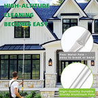 284'' Window Squeegee with Telescoping Extension Pole, 2 in 1 Shower Cleaning with Telescopic Pole, Extension Washing Tool with Rotating Head for Indoor/Outdoor High Window Glass